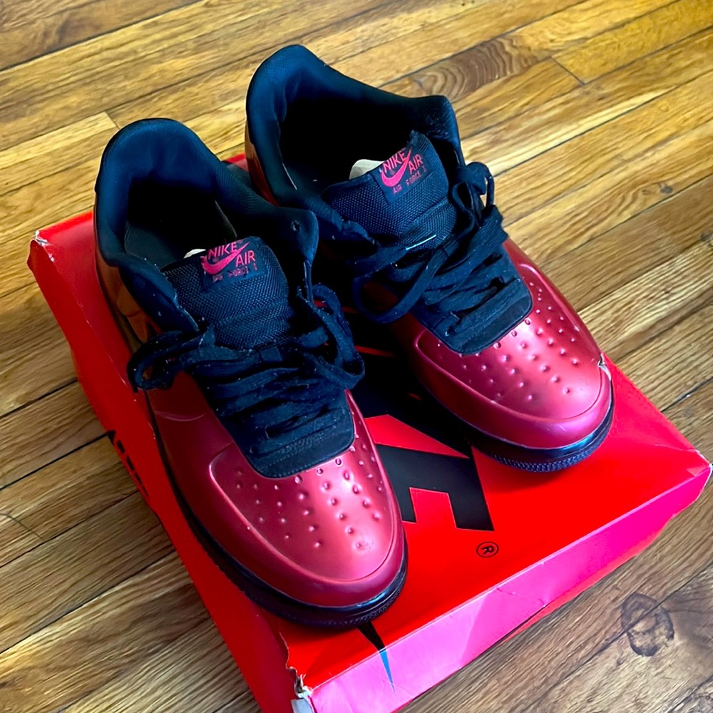 Red and Black Air Force 1